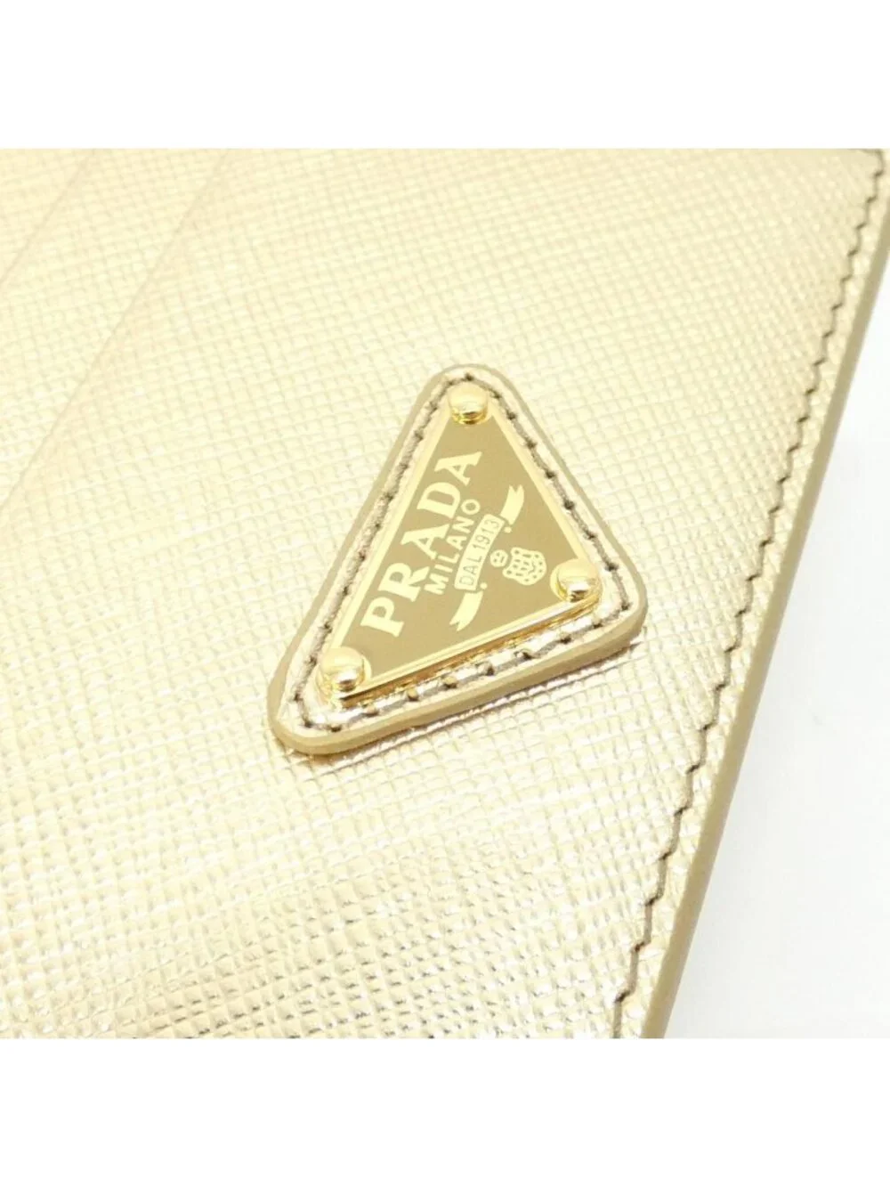 Prada Card Case Card Holders Gold